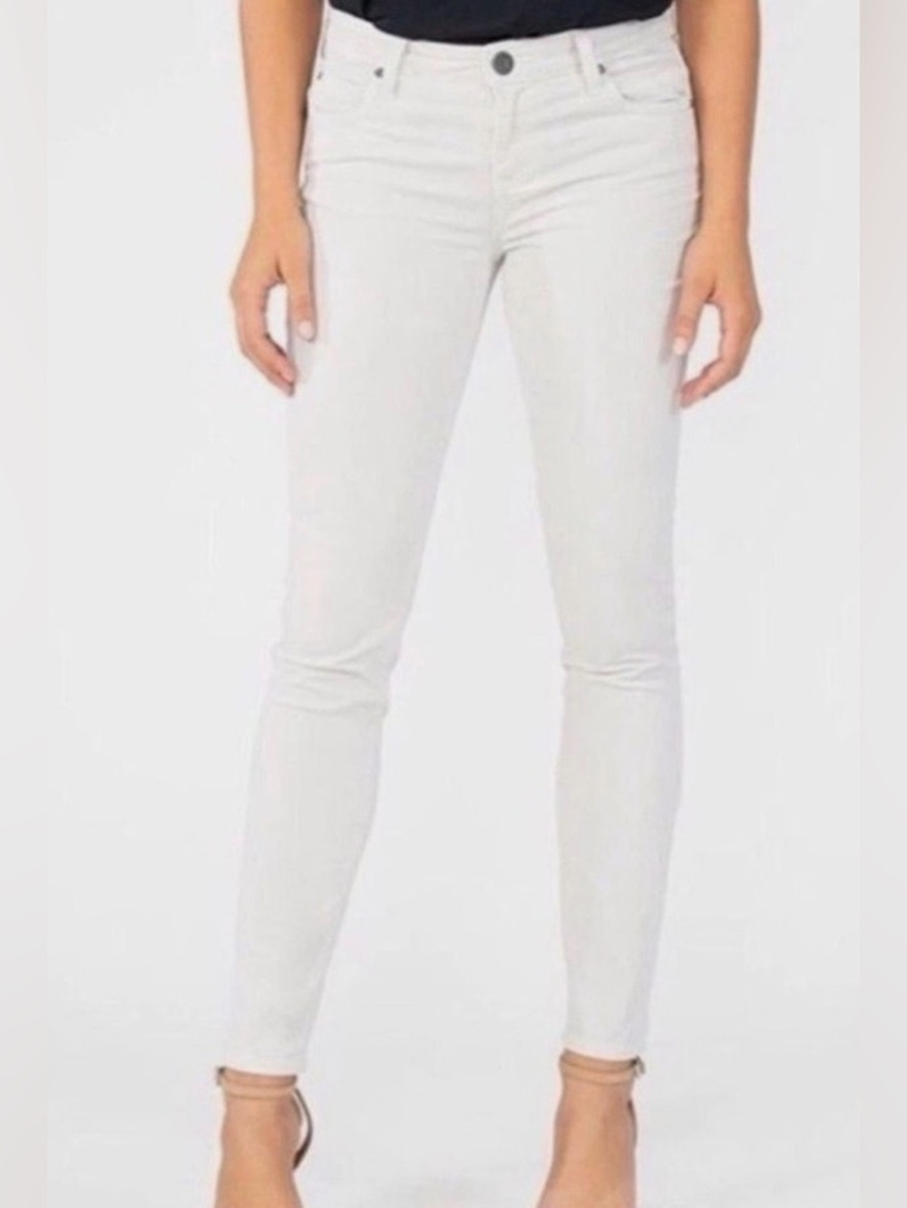 Kut from the Kloth Diana Skinny White Jeans - Classic Clean Look
